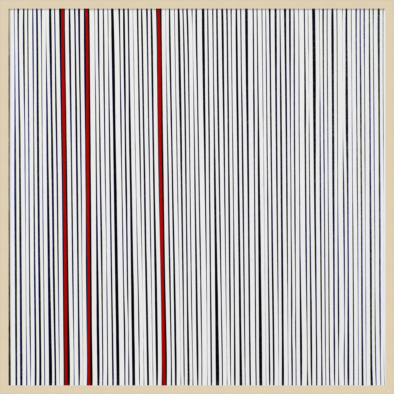 Mostly White Print by Alex Dunn, 41" H x 41" W x 1" D, Brown