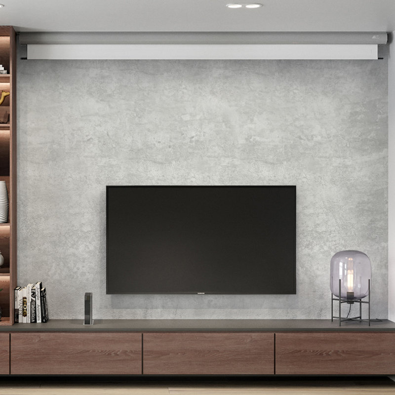 Grey Industrial Cement PVC Wallpaper Self Adhesive