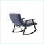 Chaises berçantes pour adultes, chaise longue pliante rembourrée avec dossier haut réglable et amp; Repose-pieds | Velours bleu marine-1199140319