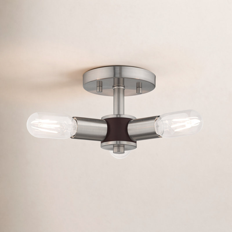 Martella Semi Flush Mount, Brushed Nickel