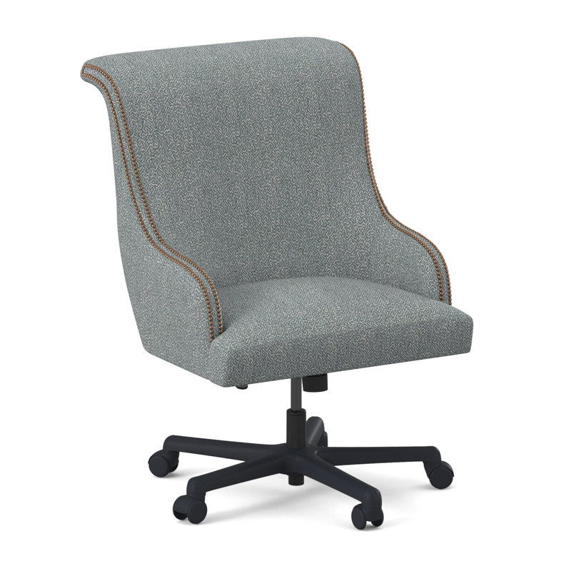 Madison Executive Chair, Weathered Brass Small, Maya Cyan