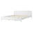 PINE SOLID WOOD KING SIZE BED, SOLID AND STABLE, NO BOX SPRING NEEDED, WHITE COLOR-1247368331