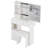 29.2" Small Left Drawer Desktop Vanity Table + Cushioned Stool