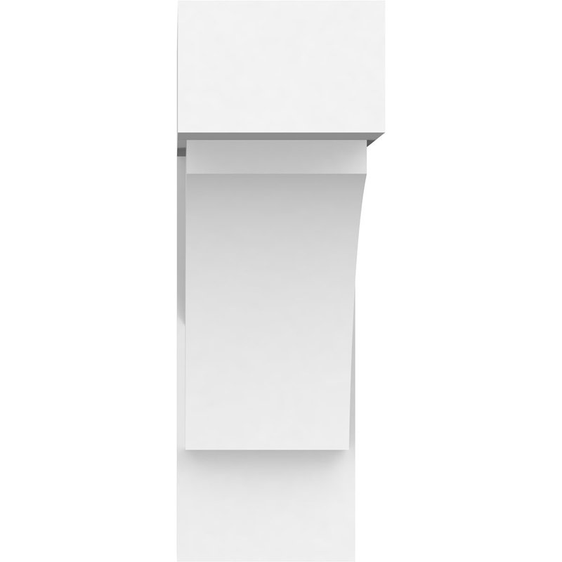 Support standard en uréthane standard avec extrémités en bloc, brun clair apprêté Thorton, H 16 po x l 5 po x P 16 po