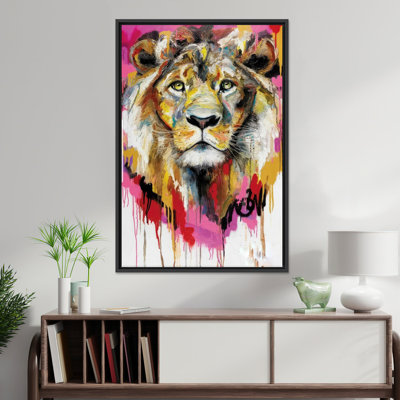 Impression sur toile «Elegant Lion King»: œuvre d'art décorative de la jungle vibrante, 1P