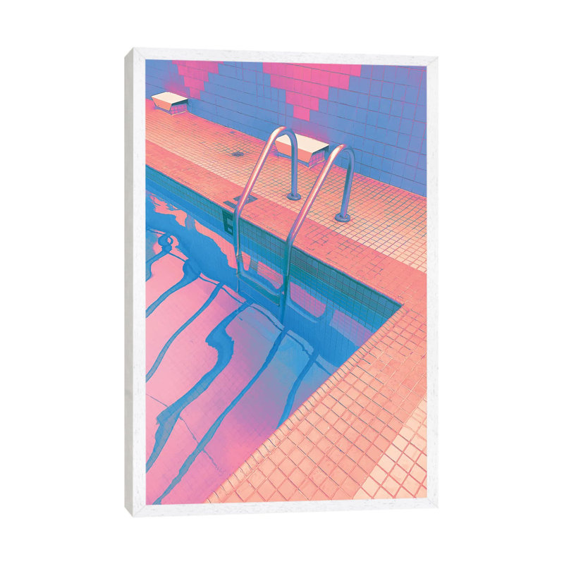 Sunset Spa by Nathan Head - Print on Canvas, White Framed, 66.04cm H x 45.72cm W x 3.81cm D
