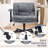 Criss Cross Chair with Flip-up Arms, Wide Criss Legged Chair with 3 Layer Cushion, Ergonomic Office Desk Chair with Wheels, Swivel Vanity Chair for Office, Living Room, Bedroom-1734460781
