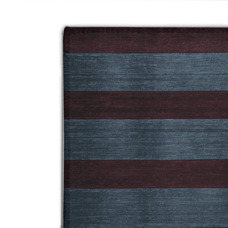 Tapis intérieur / extérieur noir HorizontalStripes, Rectangle 4pi x 6 pi