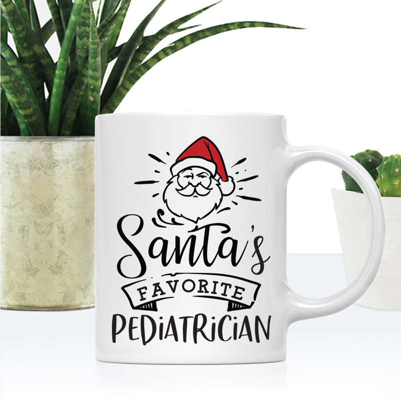Tasse à café en forme de Pediatricien préférée du père Noël