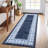 Modern Plaid Machine Washable Rug with Non-Slip Backing, Foldable Low Pile Floor Cover, Contemporary Bordered Indoor Mat for Bedroom, Living Room-800651049