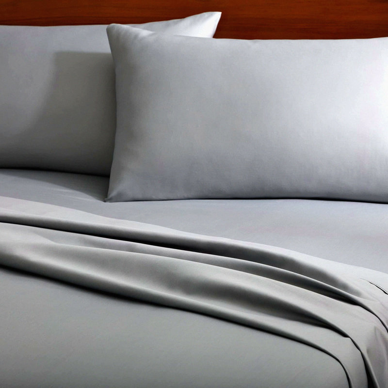 Luxury BreatheEasy Cotton Rich Sheet Set - 600 Thread Count, Deep Pockets, Slate Grey - Hotel Quality Soft & Breathable Bedding Set