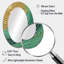 Gold Green Surreal Spirals - Modern Oval Wall Mirror-711950393