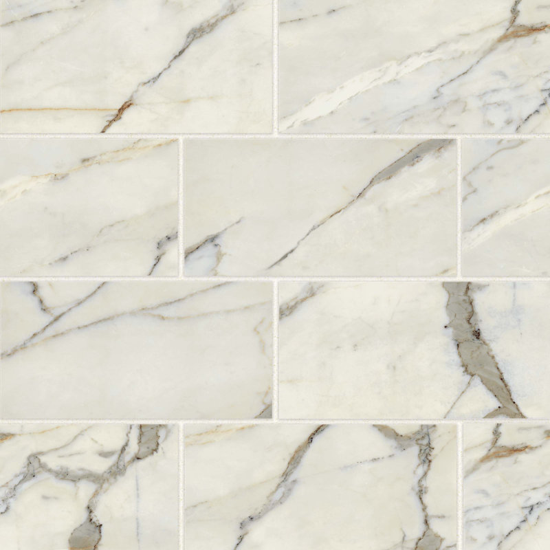 Carreau de porcelaine 12 po x 24 po Classic 2.0, Calacatta Oro