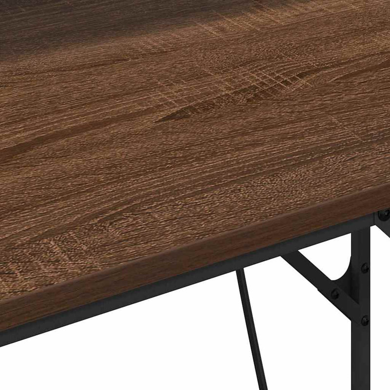 Desk With Storage 100 X 50 X 86.5 Cm Engineered Wood, Brown