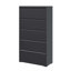 Classeur latéral en métal à 5 tiroirs avec serrure, rangement de bureau en acier noir pour format légal / lettre