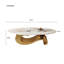 Luxury Oversize 51in. L Oval Coffee Table with Musical Note Base Modern Accent Piece for Living-1455710211