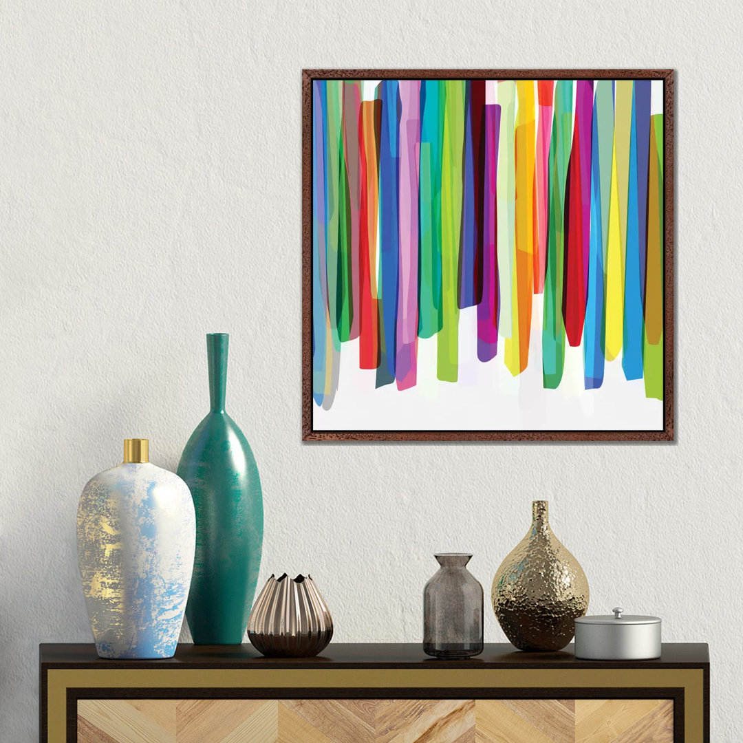 Leinwandbild - Grafikdruck „Colorful Stripes II” von Mareike Böhmer