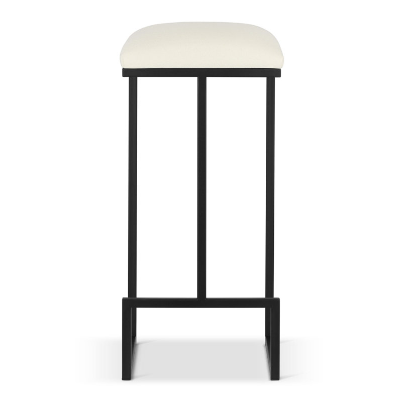Makaeel Upholstered Counter Stool with Metal Frame