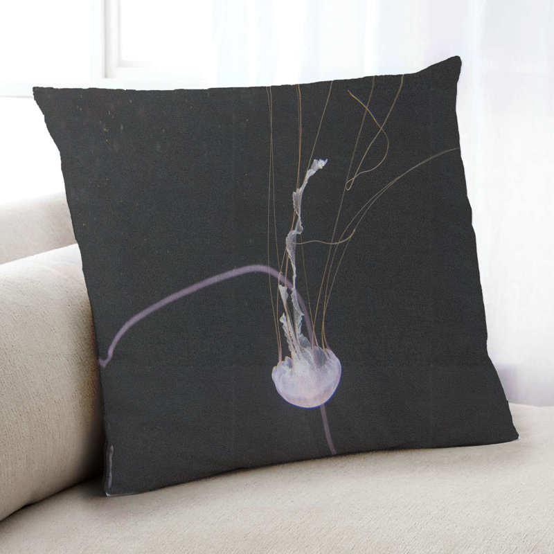 Coussin décoratif animaux Jellyfish 99, Microsuède