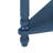 33.8'' Small Triangle Corner Table, Wood Corner Side Table For Small Spaces/ Living Room, 3 Tier End Corner Table With Solid Wood Legs, Navy Blue And Espresso Top