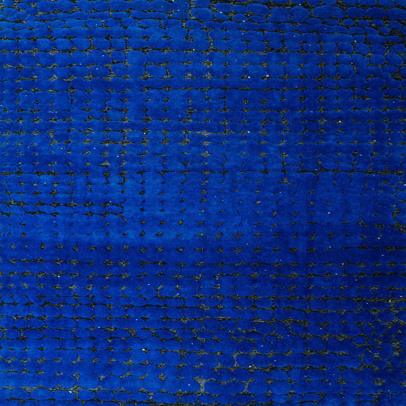 Tapis décoratif multicolore à motif abstrait, Carré 6 pi