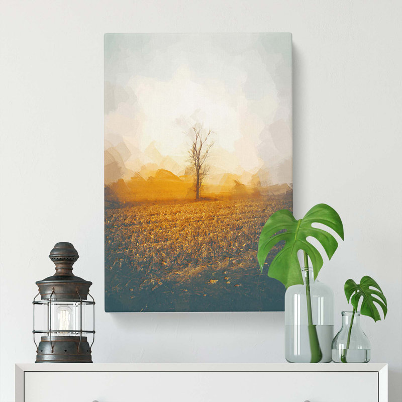 Summer Tree In Abstract - Wrapped Canvas, 91cm H x 60cm W x 3cm D