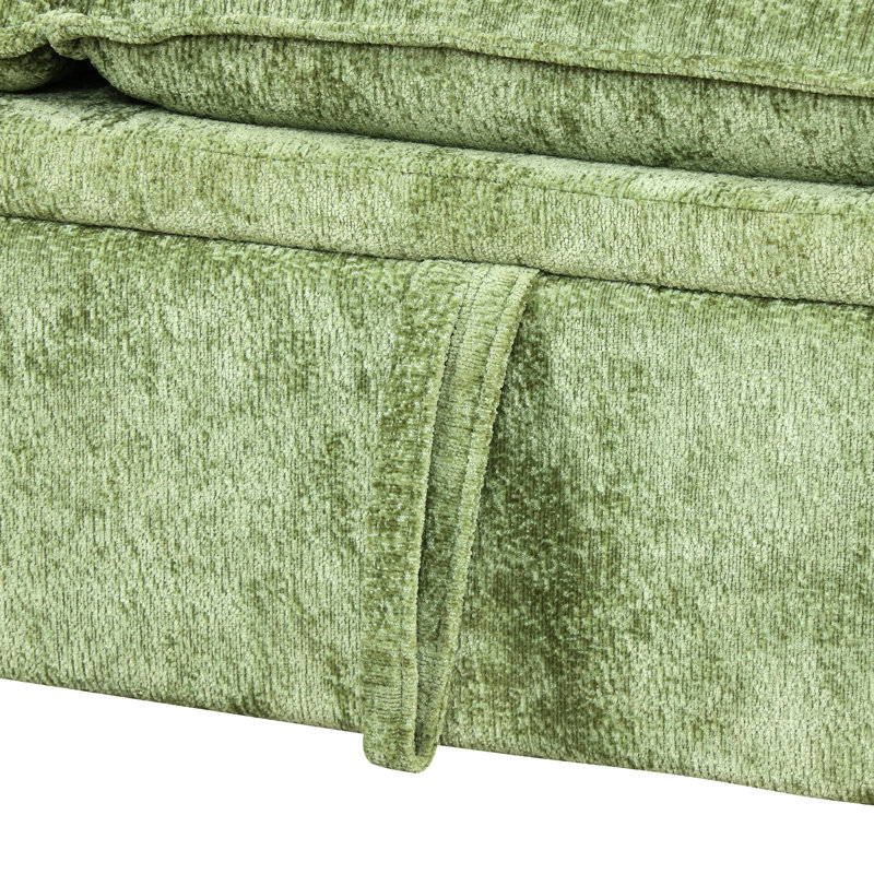 Canapé-lit modulaire de 80,74 po convertible, 2 coussins et ports électriques