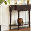 Console noire en bois massif