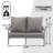 Patio Sofa Outdoor Loveseat Sofa 2-Seater