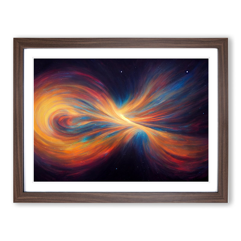 Colourful Cosmos Vol.3 - Framed Print, 34cm H x 46cm W x 2cm D, Walnut