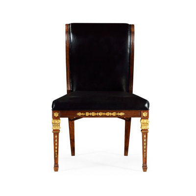 Chaise d'appoint rembourrée en cuir Icare