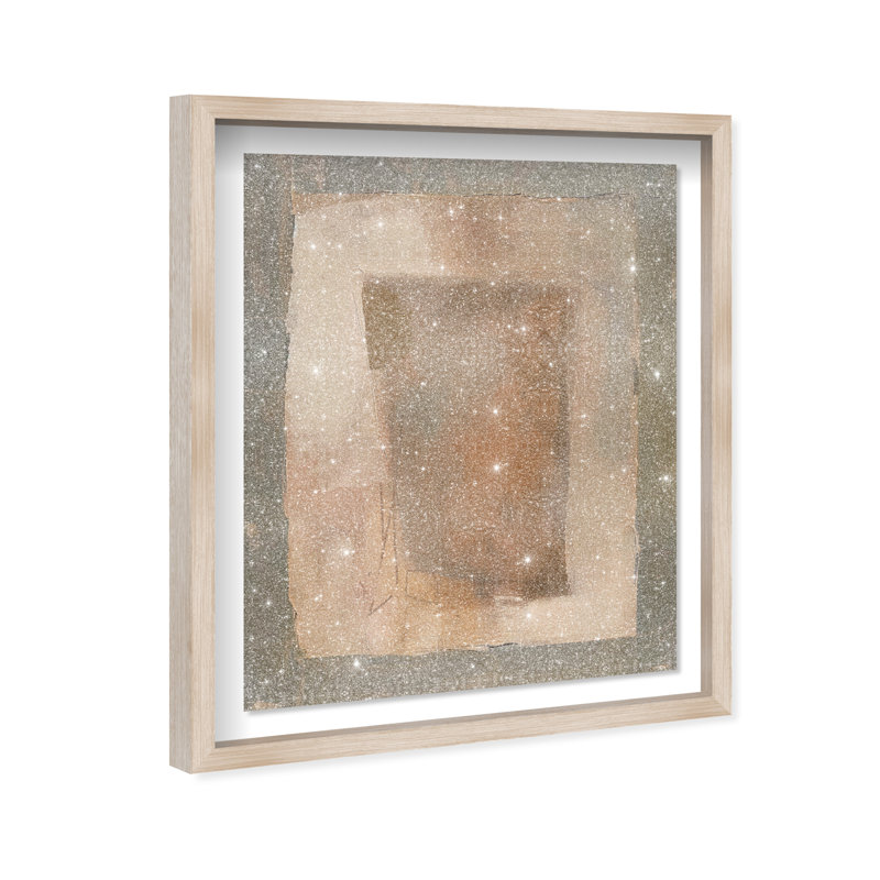 Molasses Muse Shadowbox Abstract Print by Oliver Gal, Black Frame, 16 x 20, 21.5"H x 17.5"W, Natural Oak Frame