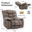Fauteuil inclinable électrique lève-personne de 43,3 po avec chauffage, massage et ports USB / Type-C - Revêtement en microfibre-944572458