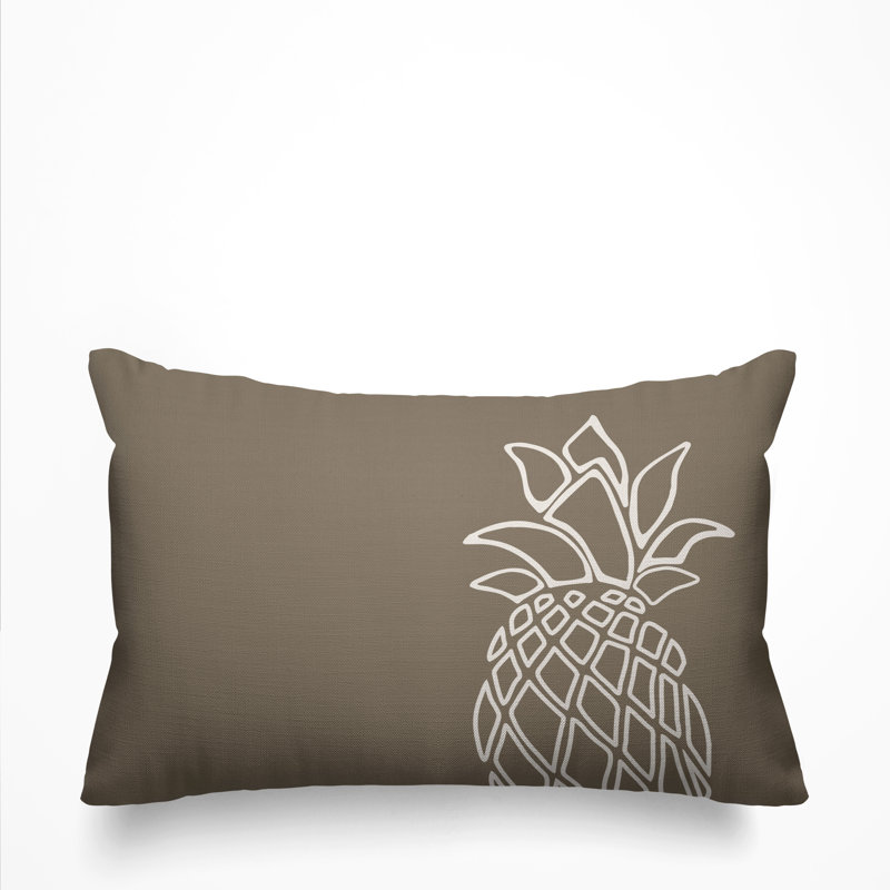 Housse et insert de coussin rectangulaire d'extérieur Calico, Taupe