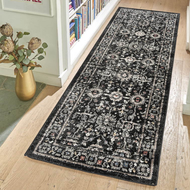Tapis en polypropylène noir Maia Dov