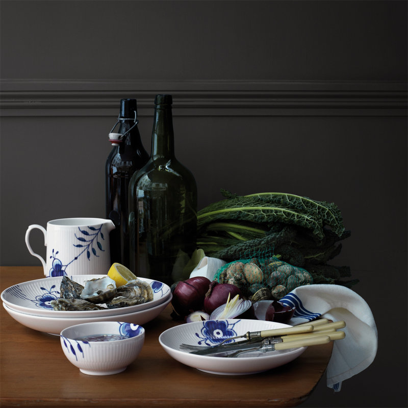 Royal Copenhagen Blue Fluted Mega Shallow Serving Bowl