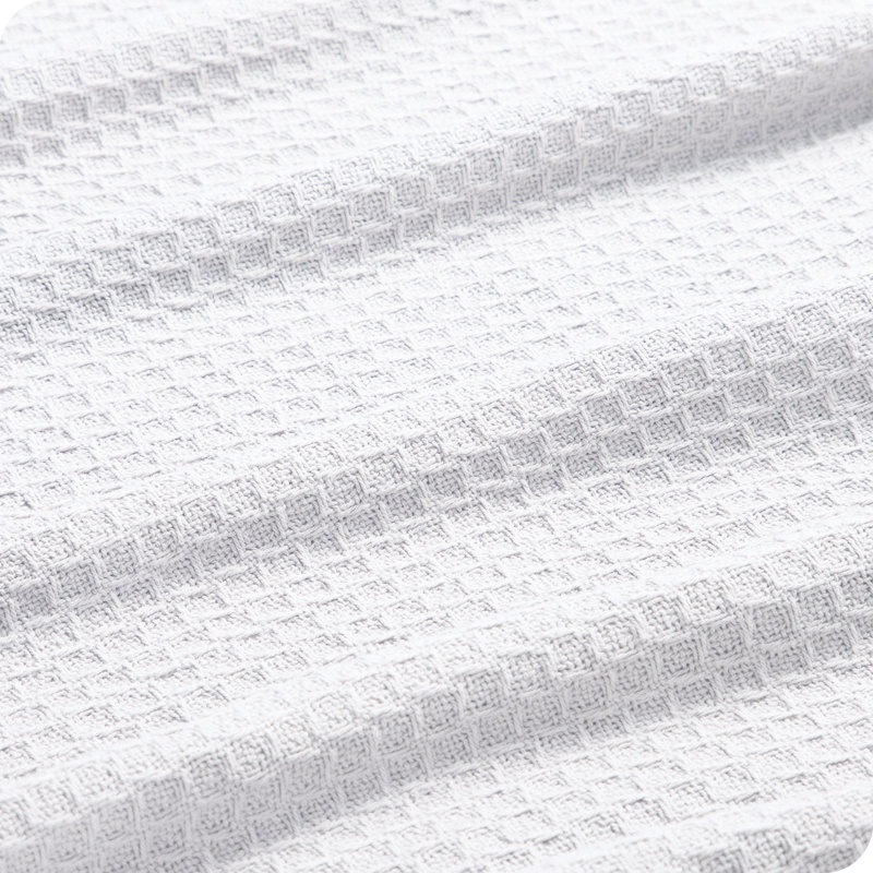 White Twin Cotton Waffle Weave Machine Washable Blanket