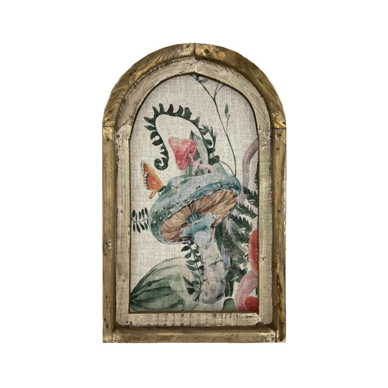 Décoration murale champignon, H 22 po x l 14 po x P 2 po