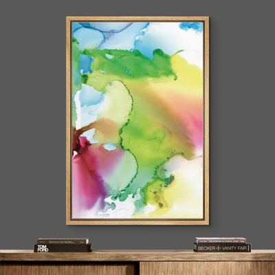 " Pink, Yellow, Green & Blue Watercolor Explosion "