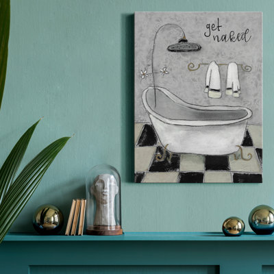 " Get Naked Bath " Painting Print