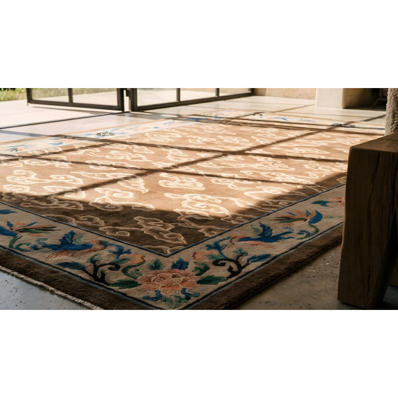 Tapis motif oiseau de paradis chinois
