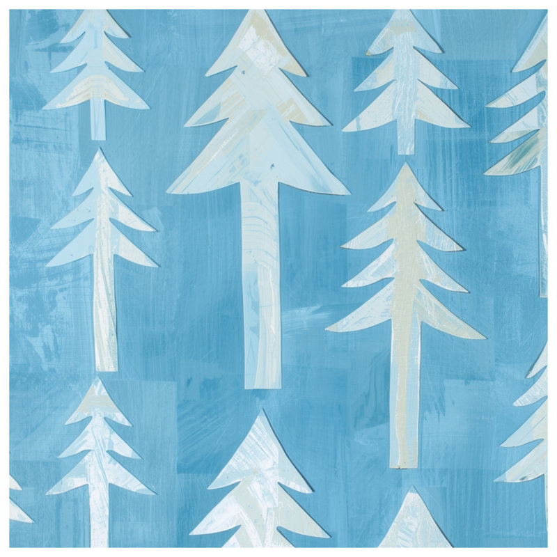 Blue Pine Trees Blankets, 50in W x 60in H