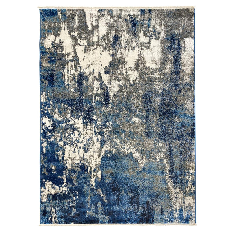 Tapis moderne à franges Modern, Rectangle 8 pi 4 po x 8 pi 4 po