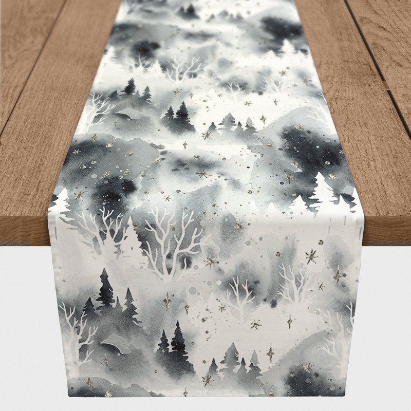 Munazza Rectangle Christmas Polyester Table Runner, 72" x 16"