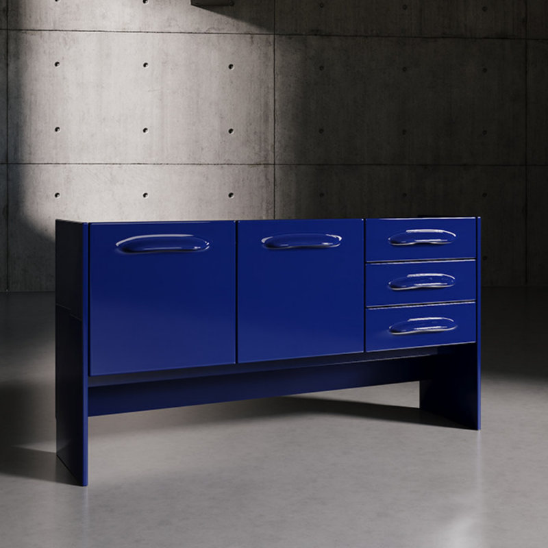 Buffet de style simple, Bleu