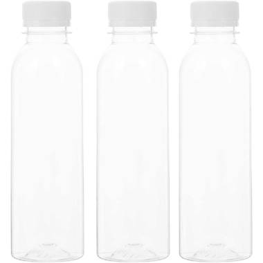 16oz 20pcs Empty PET Plastic Juice Bottles Reusable Clear