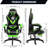WOODYHOME Adjustable Reclining Ergonomic Swiveling PC & Racing Game Chair with Footrest-70267935