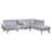 Velvet L-Shaped Sectional Right Hand Facing-87902135
