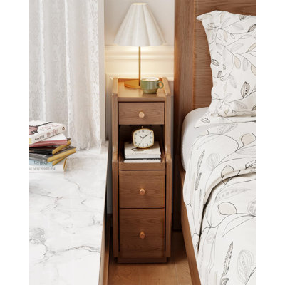 Narrow Bedside Table With Drawers