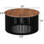 Table basse en bois massif de 30 pouces, abat-jour naturel et bleu, concept de conception minimaliste, facile à assembler rapidement, idéal pour les coins de 16 pouces de bleu, conception élégante, base, besoins d'adaptation